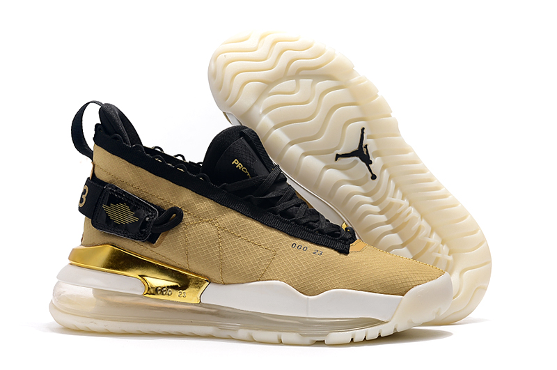 Jordan Air Max 720 Beign Black Gold Shoes - Click Image to Close